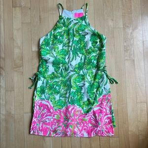 Lilly Pulitzer Pearl Skort Romper Green and Pink Size 2